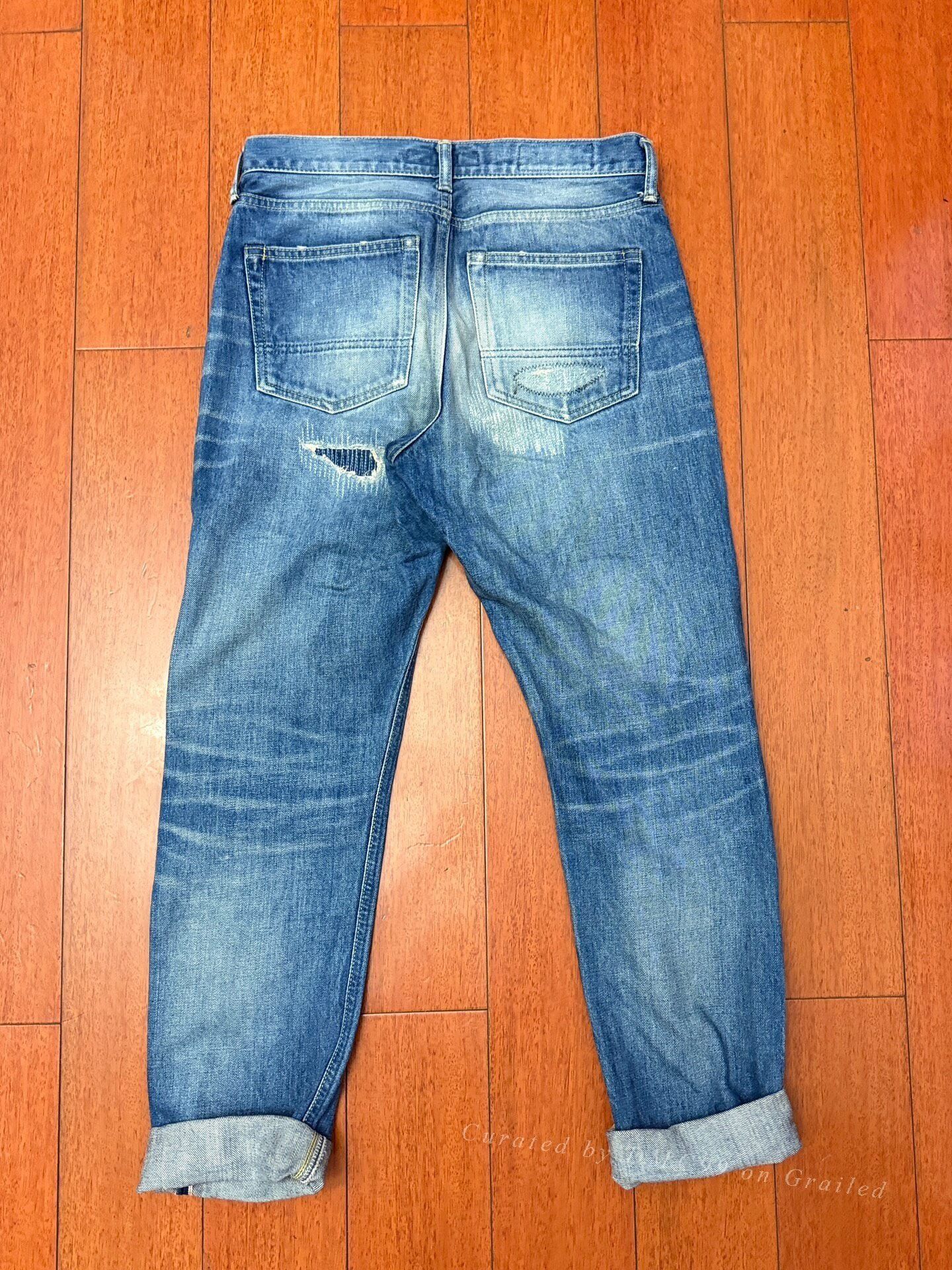 FDMTL FDMTL Slim Distressed Selvedge Jeans Size US 28 / EU 44 - 6 Thumbnail