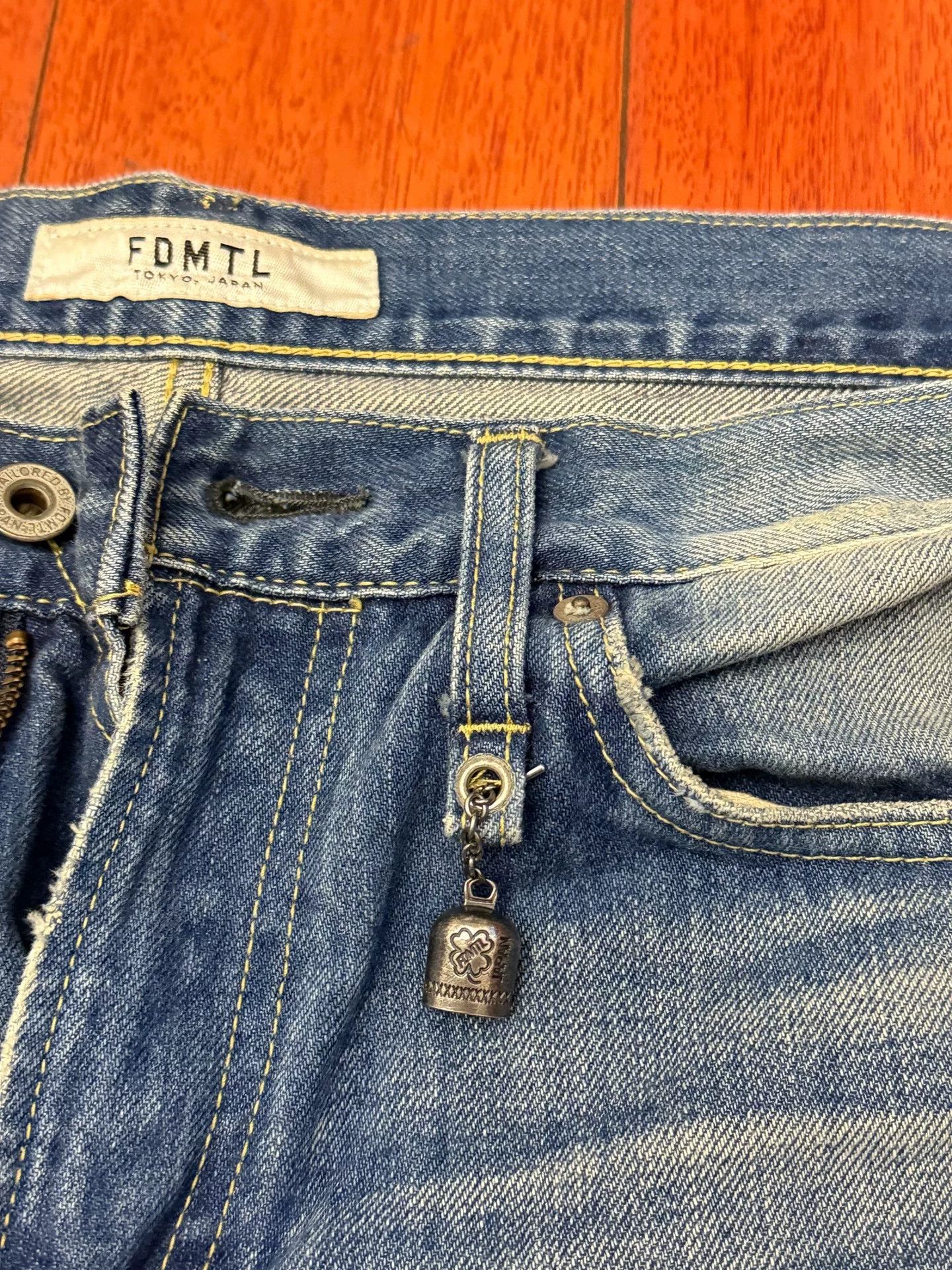 FDMTL FDMTL Slim Distressed Selvedge Jeans Size US 28 / EU 44 - 2 Thumbnail
