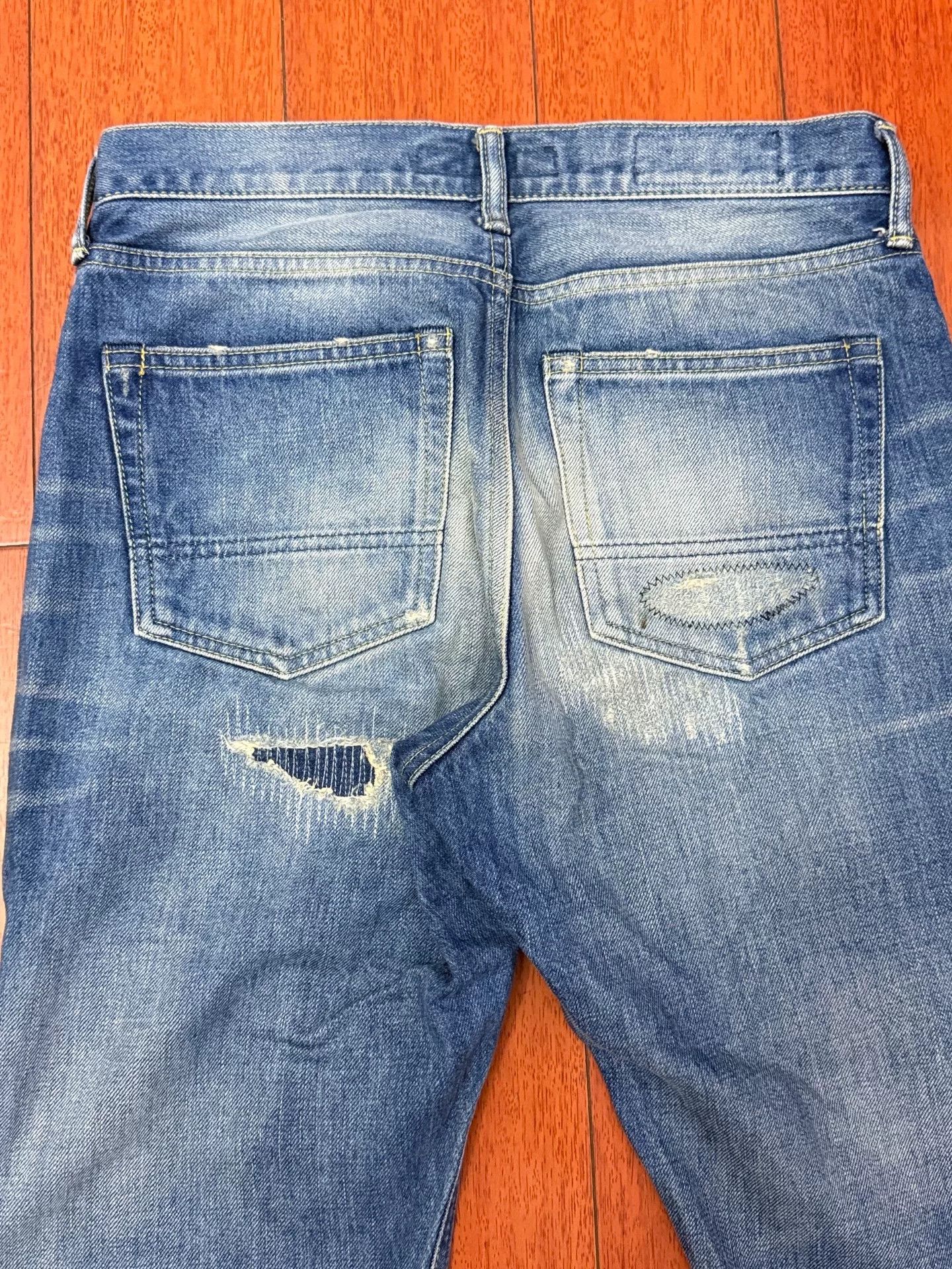 FDMTL FDMTL Slim Distressed Selvedge Jeans Size US 28 / EU 44 - 7 Thumbnail
