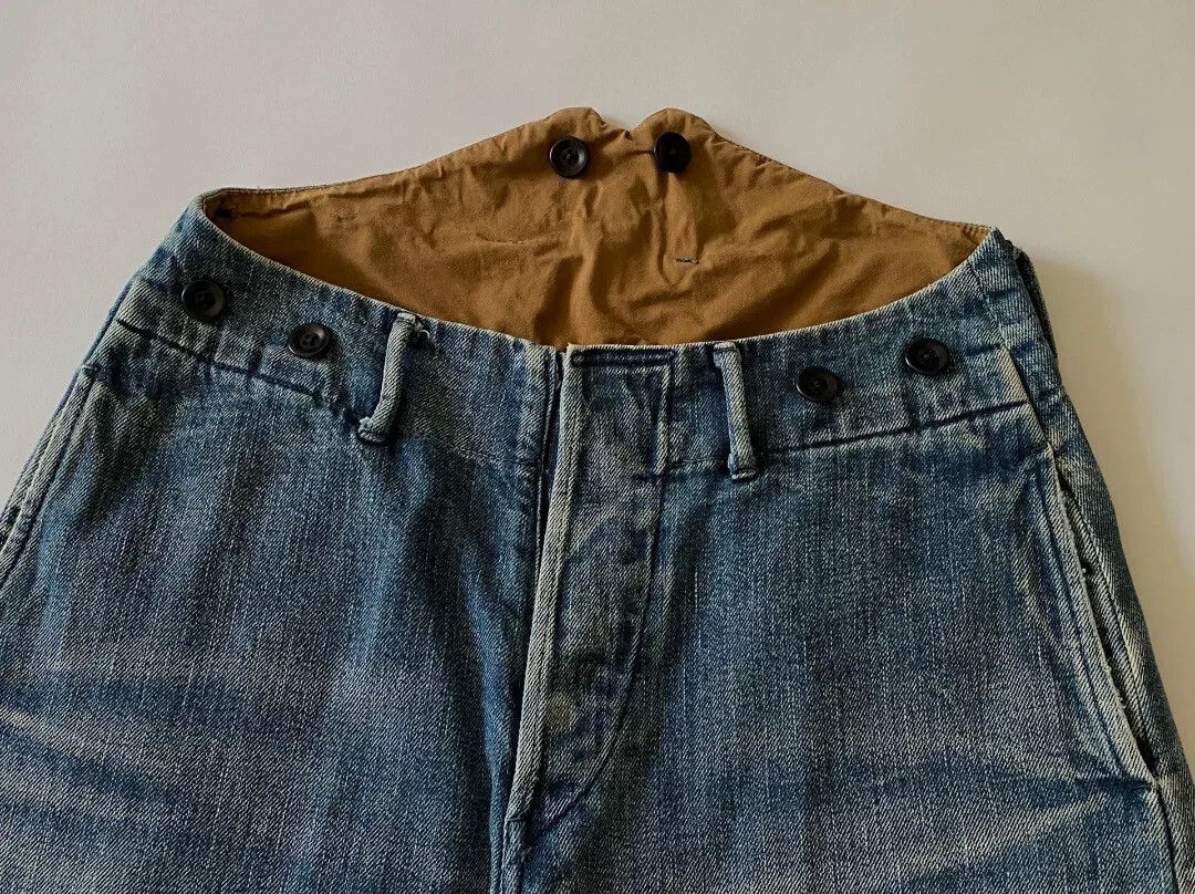 Kapital KAPITAL Washed Distressed Loose Crop Jeans Size 22" - 5 Thumbnail