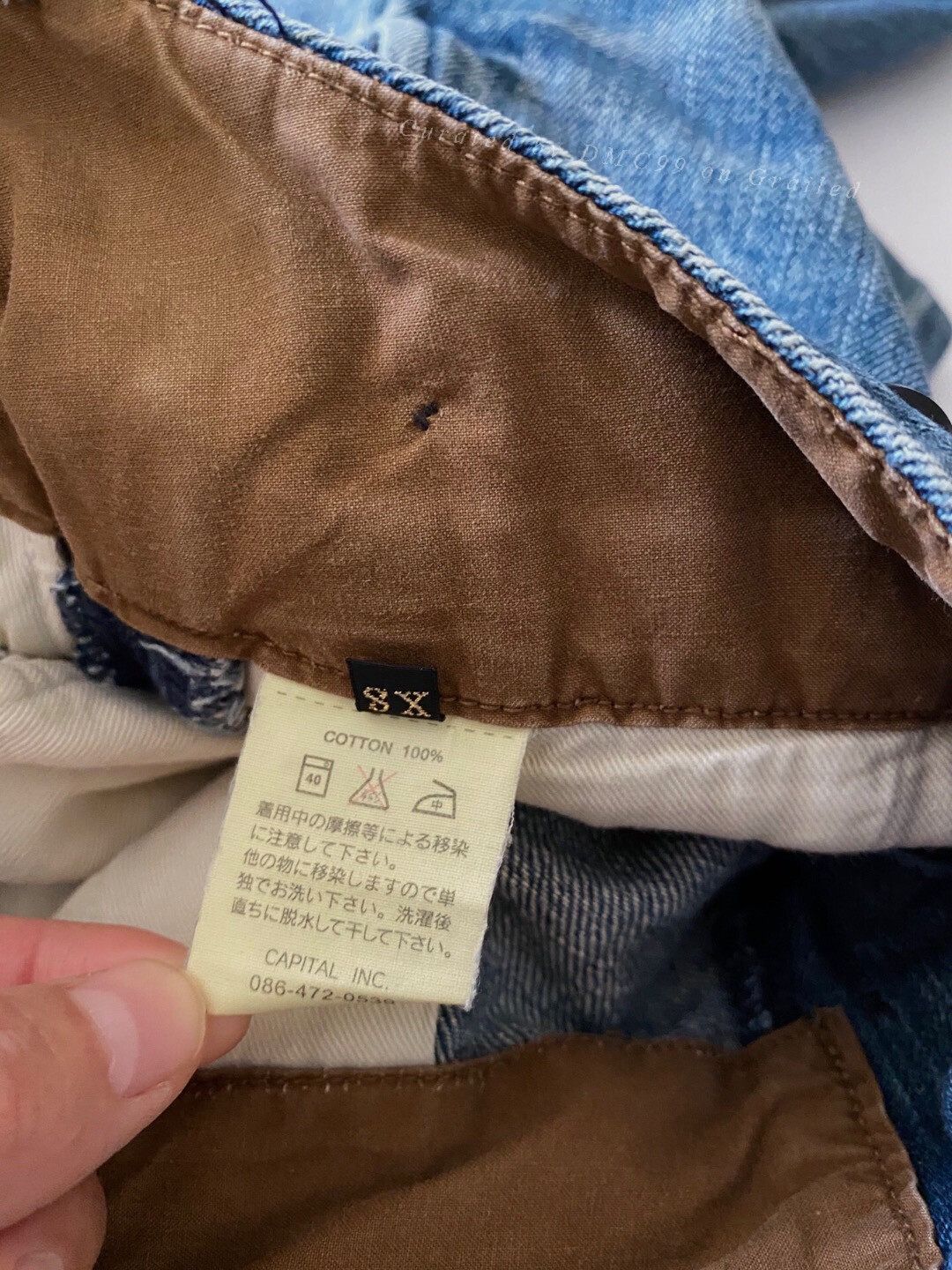Kapital KAPITAL Washed Distressed Loose Crop Jeans Size 22" - 8 Thumbnail