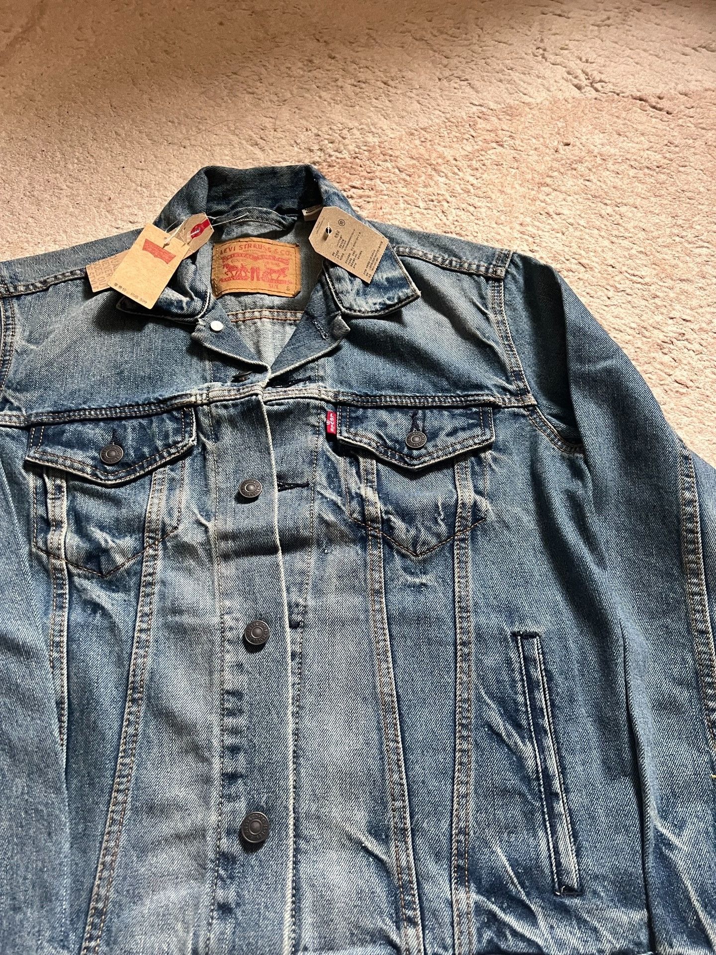 Levi's Levi's Washed Denim Jacket Size US S / EU 44-46 / 1 - 3 Thumbnail