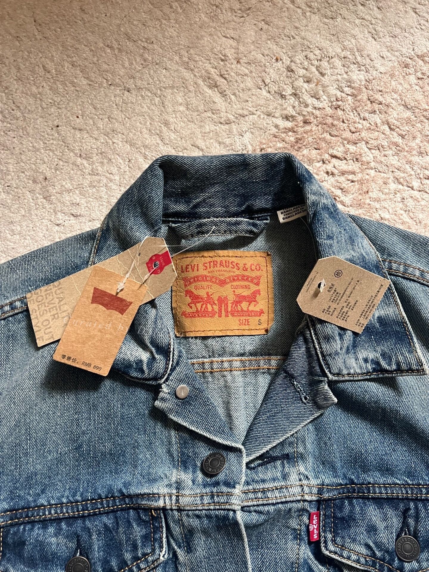 Levi's Levi's Washed Denim Jacket Size US S / EU 44-46 / 1 - 2 Thumbnail