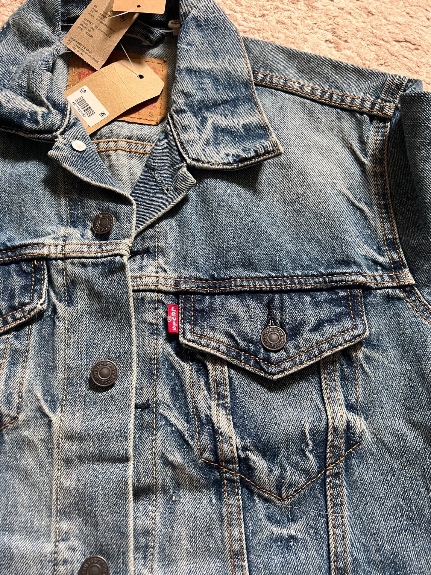 Levi's Levi's Washed Denim Jacket Size US S / EU 44-46 / 1 - 8 Thumbnail