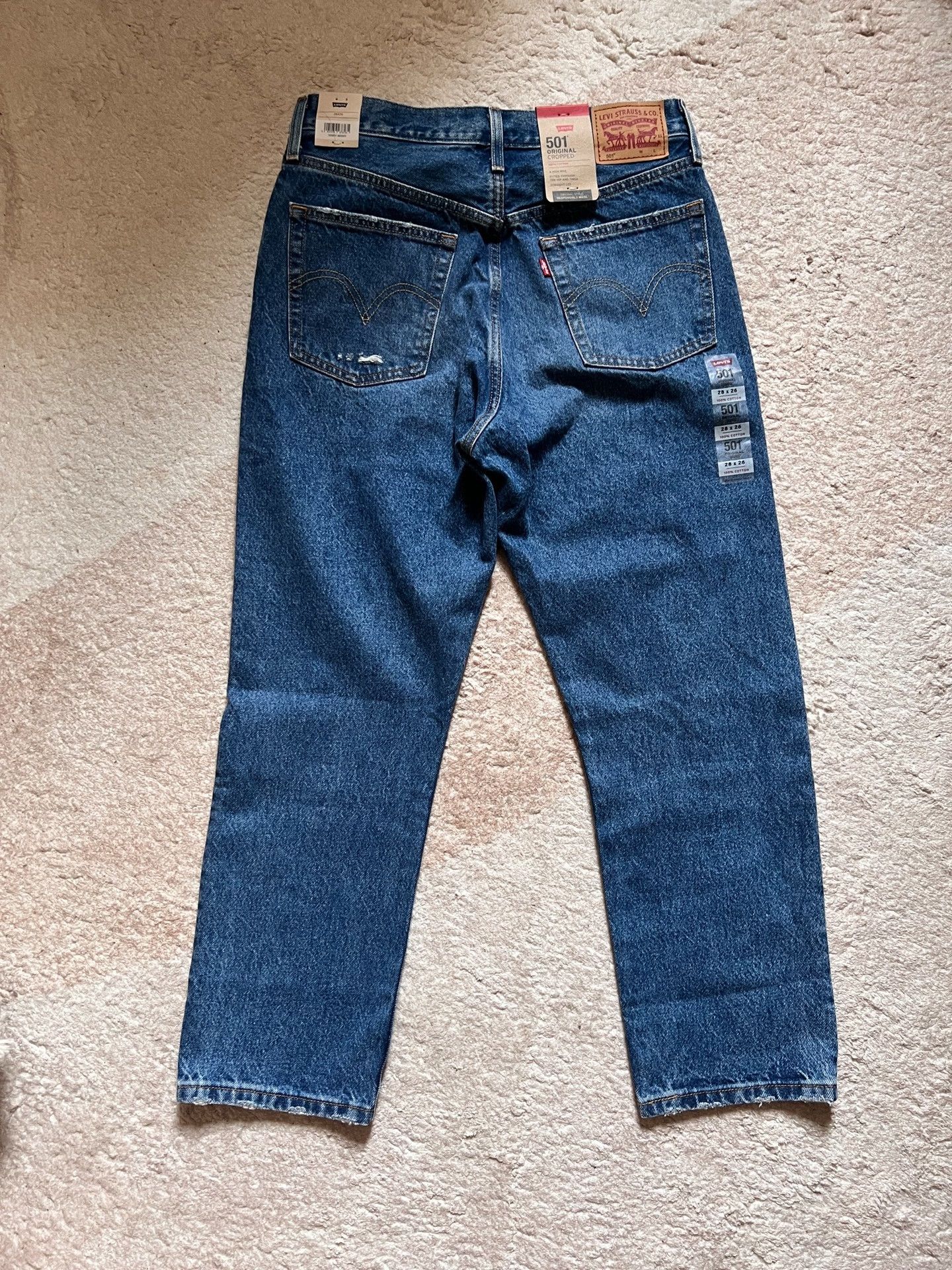 Levi's New Levi's 501 Mid-Rise Straight Ripped Jeans Size 28" / US 6 / IT 42 - 7 Thumbnail
