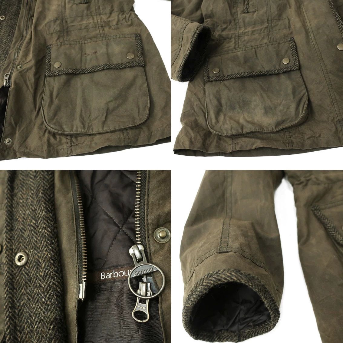 Vintage Vintage Barbour Women's Waxed Jacket Size L / US 10 / IT 46 - 3 Thumbnail