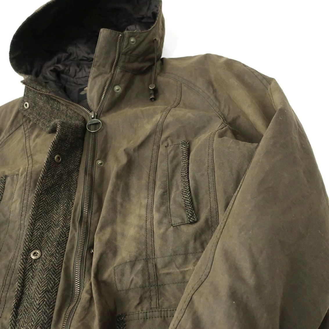 Vintage Vintage Barbour Women's Waxed Jacket Size L / US 10 / IT 46 - 6 Thumbnail