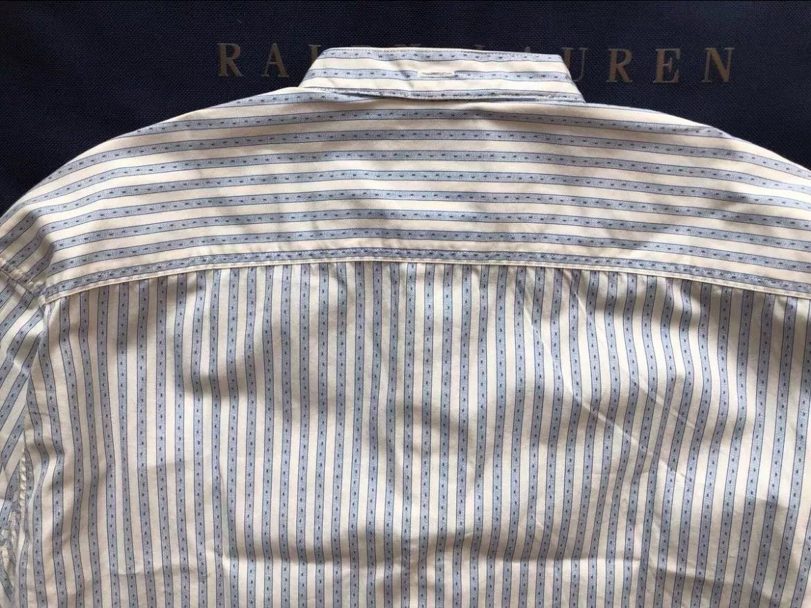 RRL Ralph Lauren RRL Striped Collarless Shirt Size US S / EU 44-46 / 1 - 4 Thumbnail
