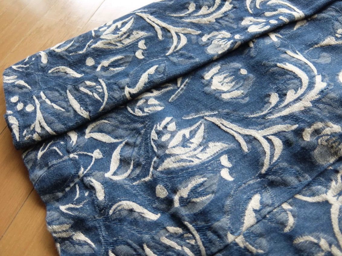 45rpm 45r Indigo Embroidered Floral Skirt Size 22" - 4 Thumbnail