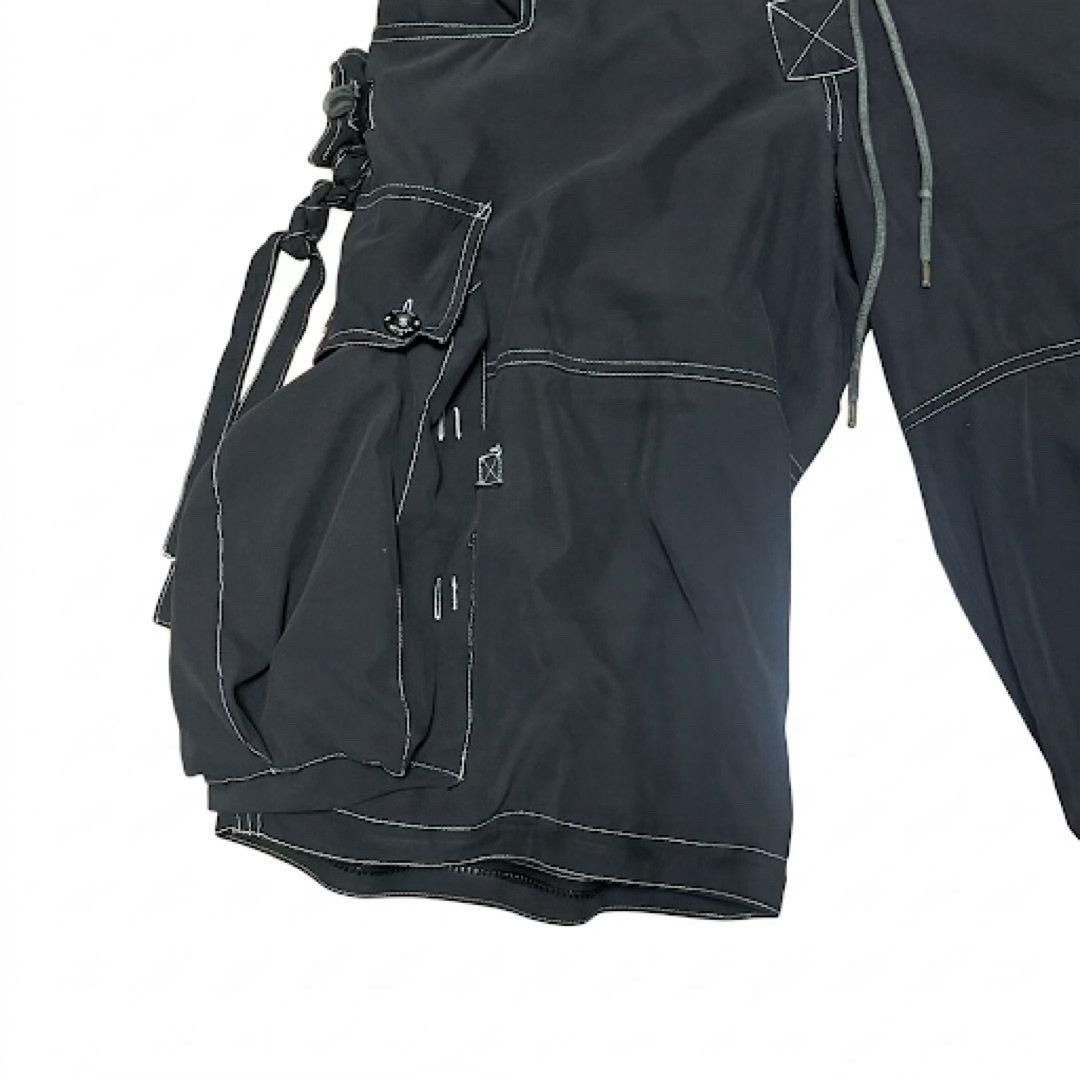 Illest Illig Vintage Y2K Oversize Cropped Cargo Pants Size 31" - 4 Thumbnail