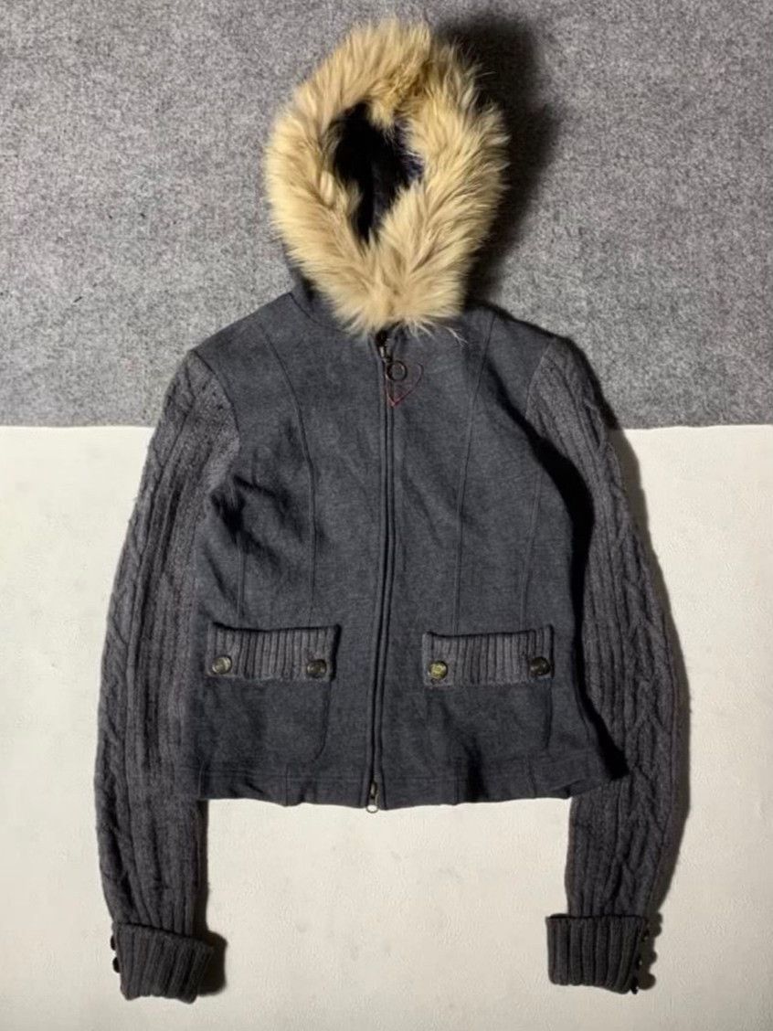 Comme des Garcons Comme ca du mode Knit Fur Collar Jacket Size US M / EU 48-50 / 2 - 2 Thumbnail