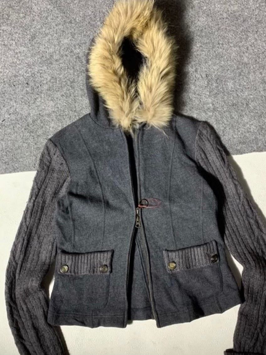 Comme des Garcons Comme ca du mode Knit Fur Collar Jacket Size US M / EU 48-50 / 2 - 3 Thumbnail