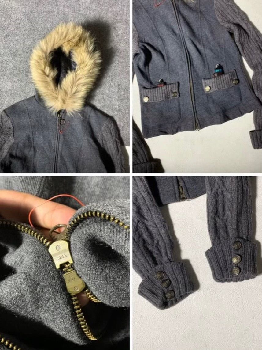 Comme des Garcons Comme ca du mode Knit Fur Collar Jacket Size US M / EU 48-50 / 2 - 4 Thumbnail