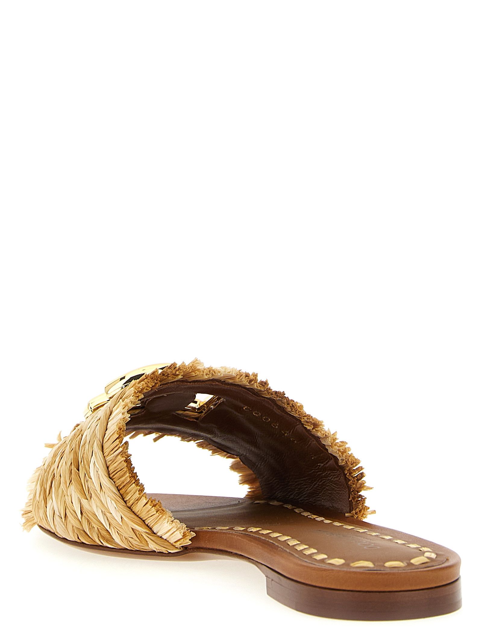 Dolce & Gabbana Raffia braid slides Size US 6 / IT 36 - 3 Thumbnail