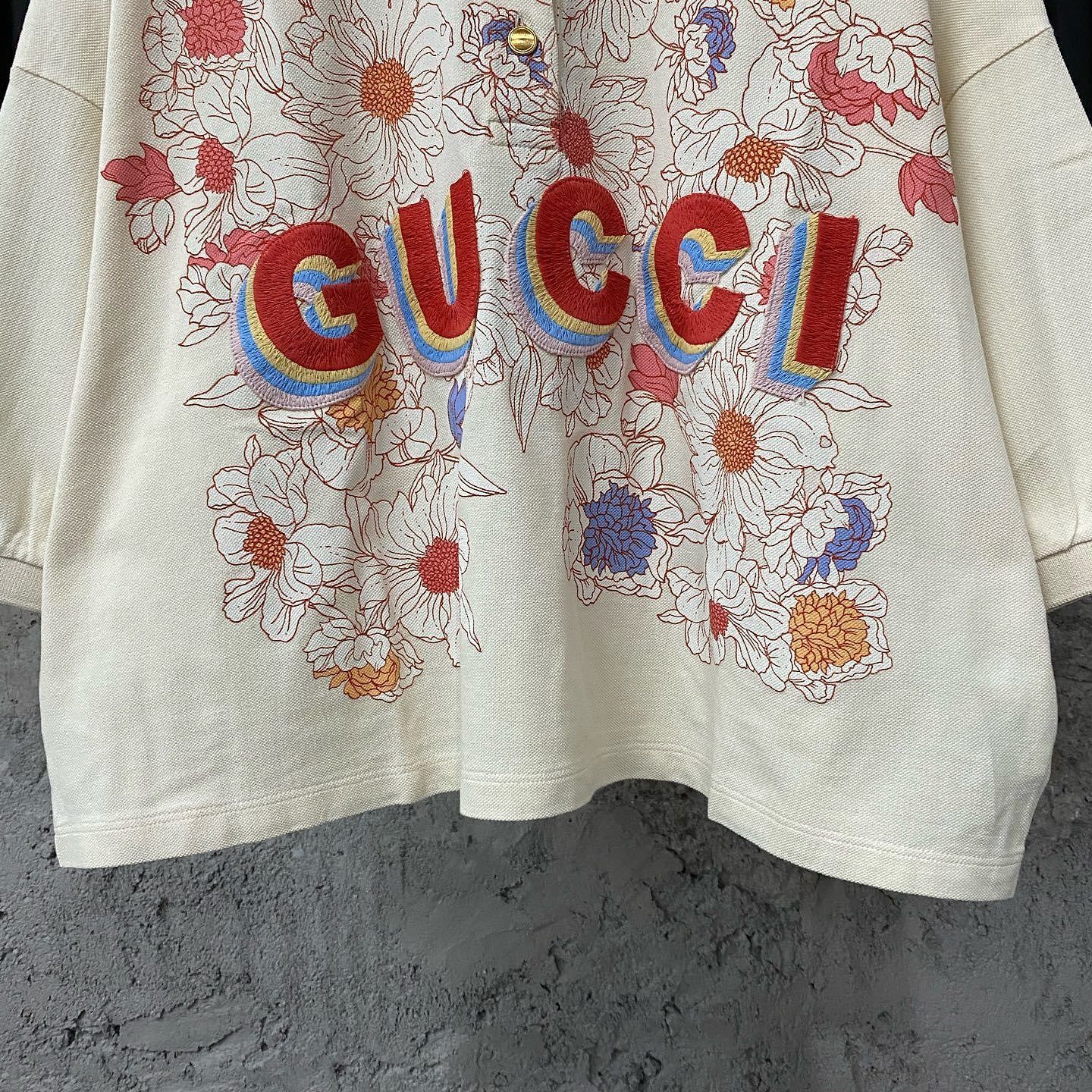 Gucci Gucci Floral Logo Polo Shirt XXS Size XXS / US 00 / IT 34 - 6 Thumbnail
