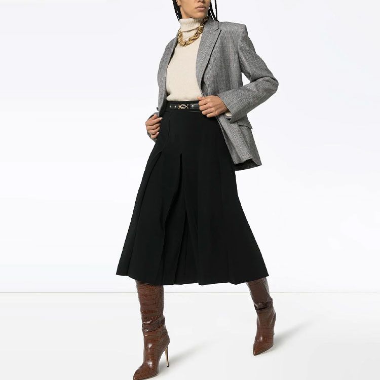 Gucci Gucci Horsebit Belt Pleated Midi Skirt Size 40 Size 27" / US 4 / IT 40 - 11 Thumbnail