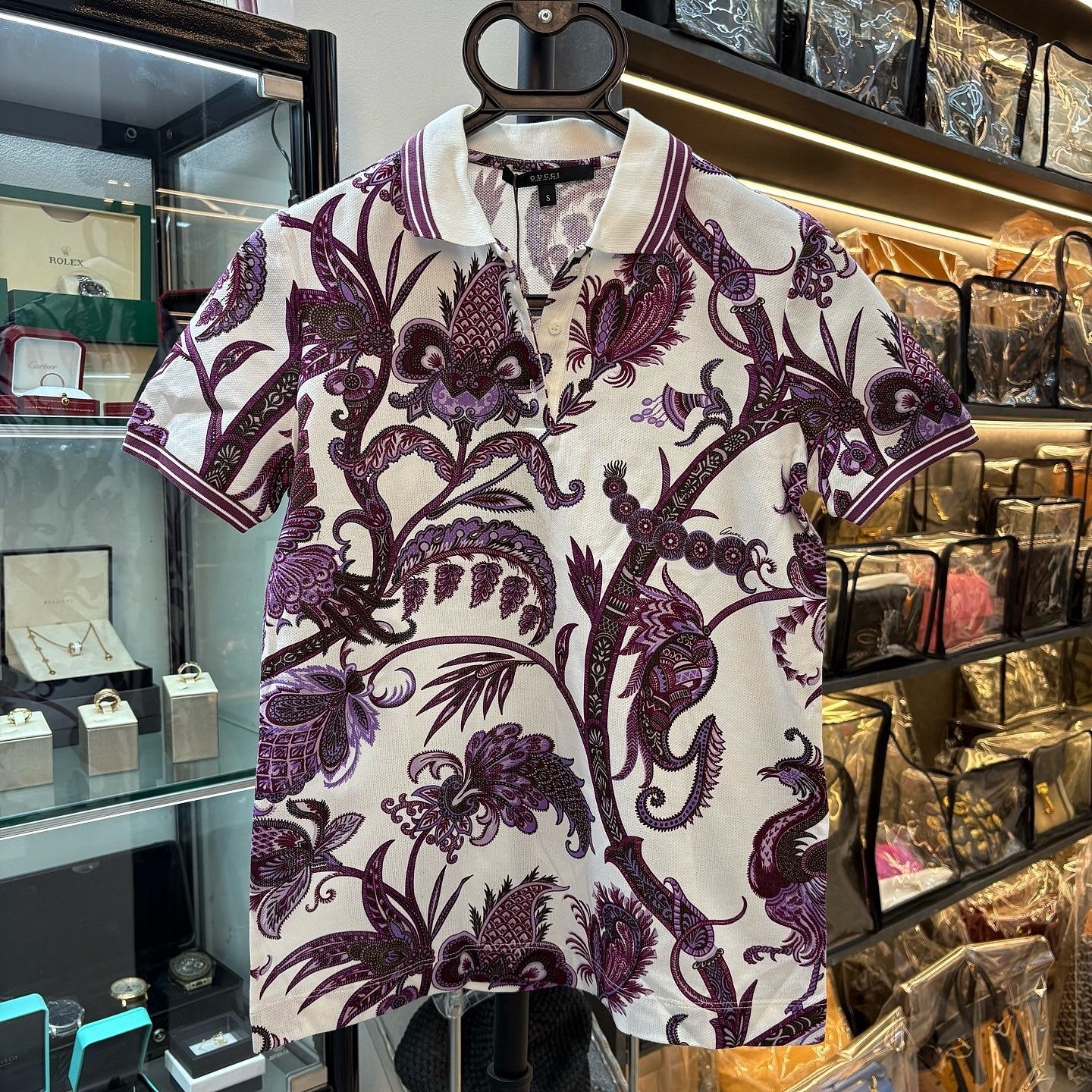 Gucci Gucci Floral Print Polo Size S Size US S / EU 44-46 / 1 - 8 Thumbnail