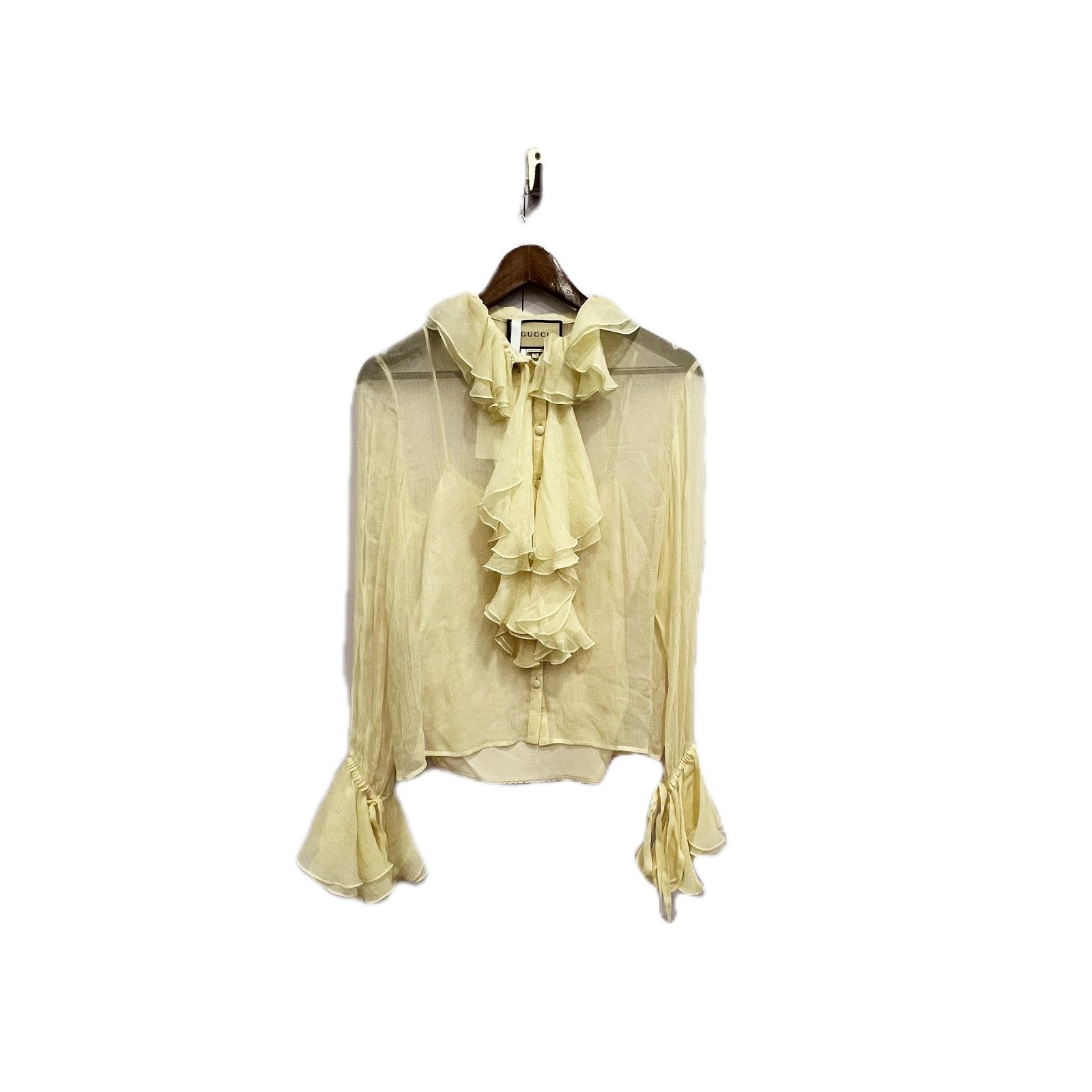 Gucci Gucci Ruffled Silk Blouse Size IT 40 Size S / US 4 / IT 40 - 2 Thumbnail