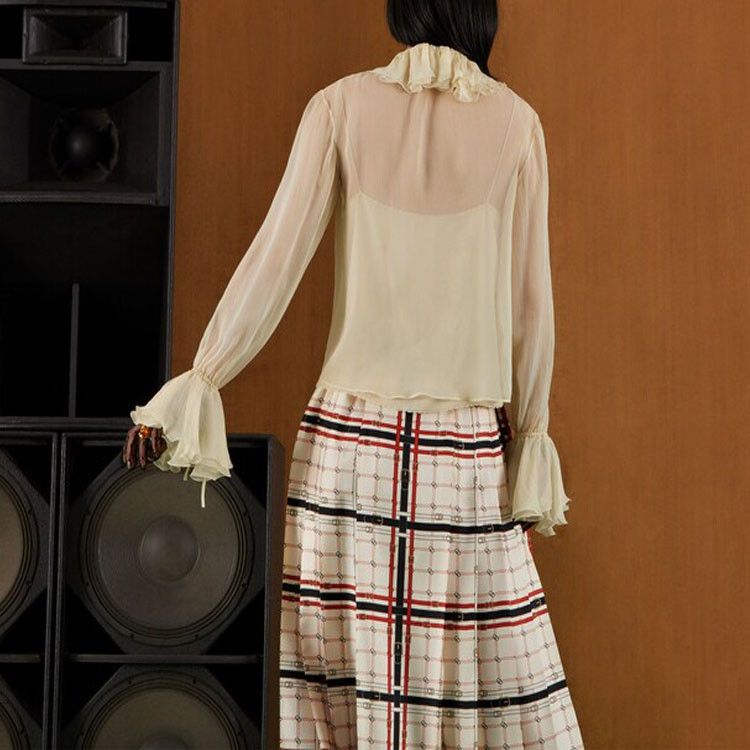 Gucci Gucci Ruffled Silk Blouse Size IT 40 Size S / US 4 / IT 40 - 9 Thumbnail