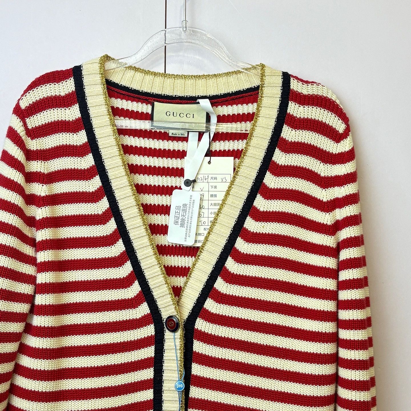Gucci Gucci Striped Cardigan Size XS Size XS / US 0-2 / IT 36-38 - 8 Thumbnail