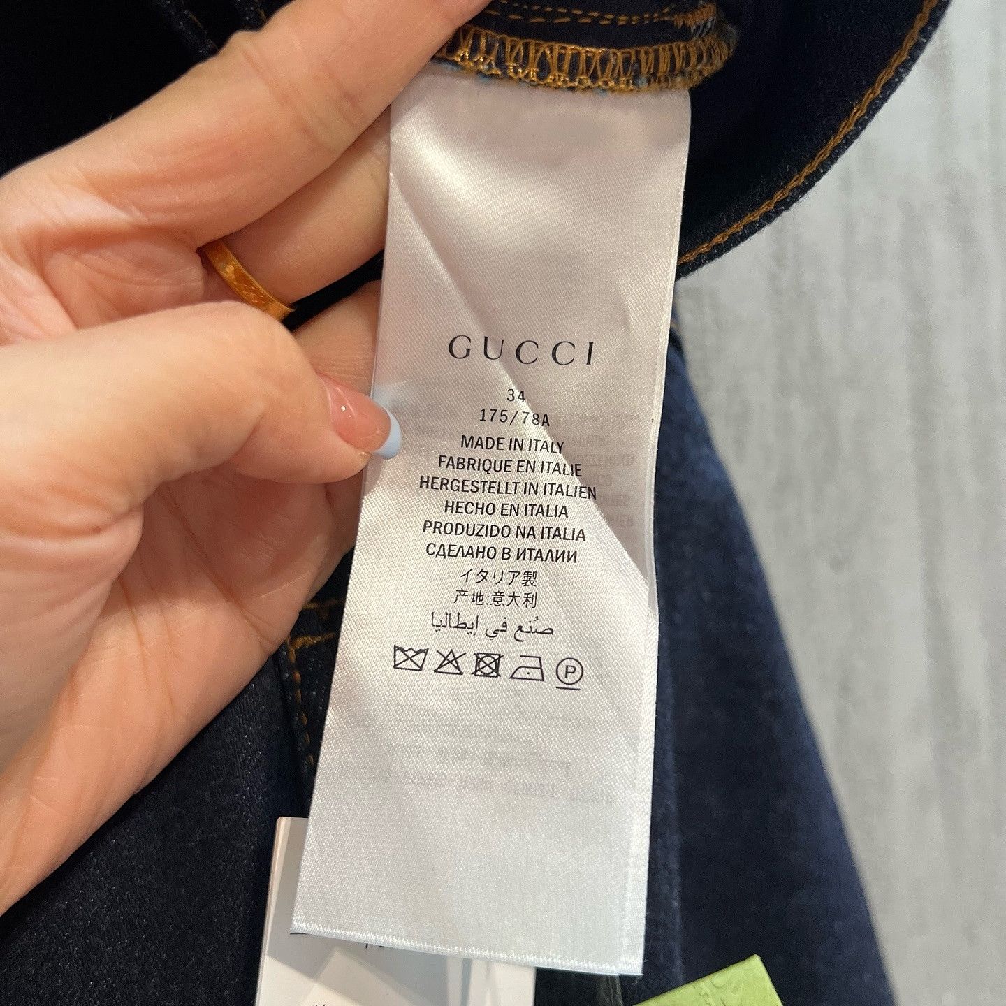 Gucci Gucci Dark Blue Jeans Size 34 Size 24" / US 00 / IT 34 - 4 Thumbnail