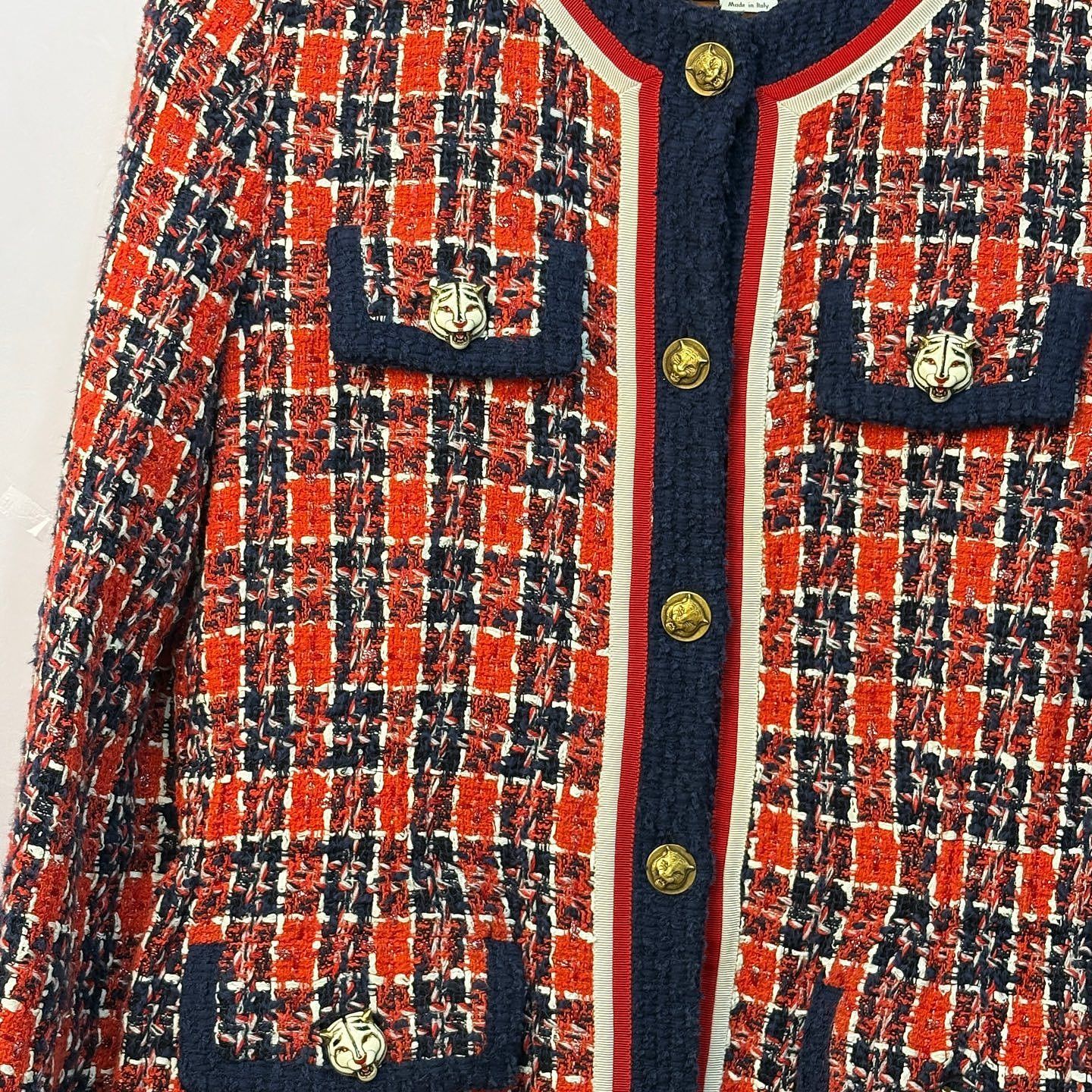 Gucci Gucci Lion Button Tweed Jacket Size 42 Size M / US 6-8 / IT 42-44 - 7 Thumbnail