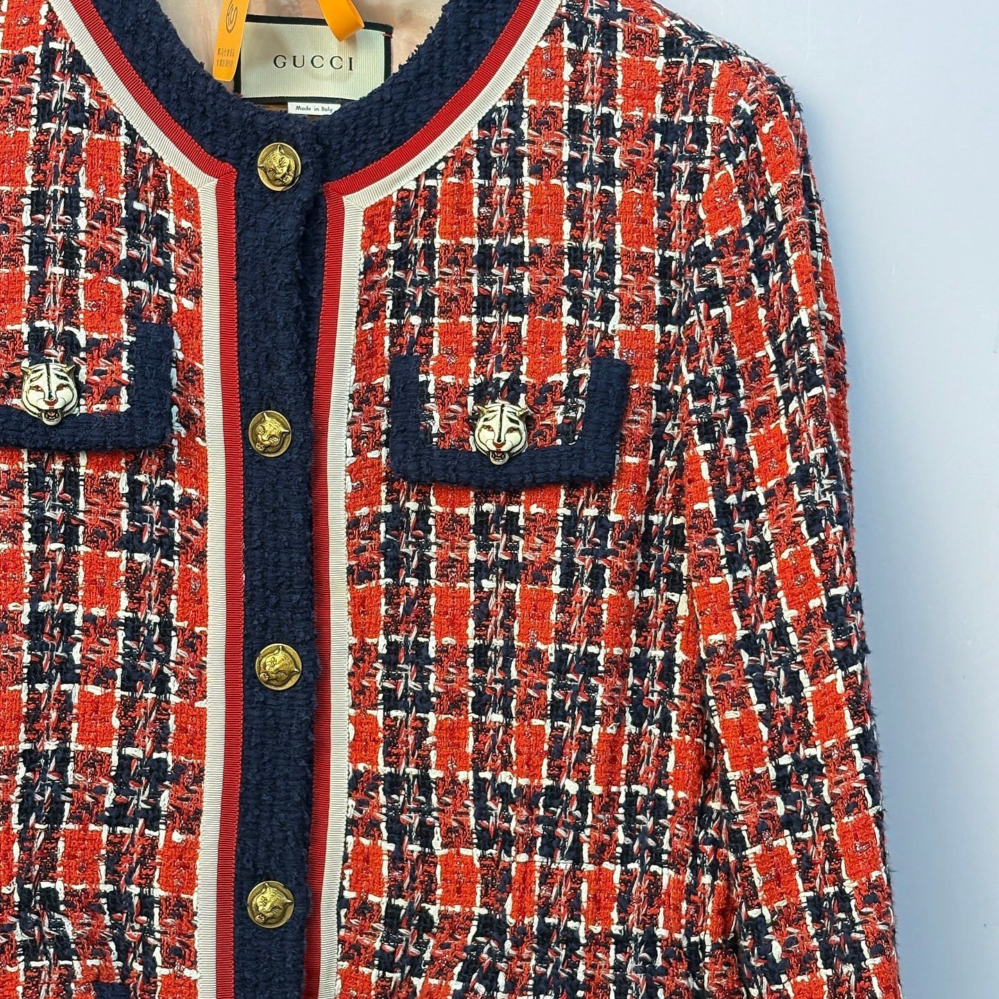 Gucci Gucci Lion Button Tweed Jacket Size 42 Size M / US 6-8 / IT 42-44 - 6 Thumbnail