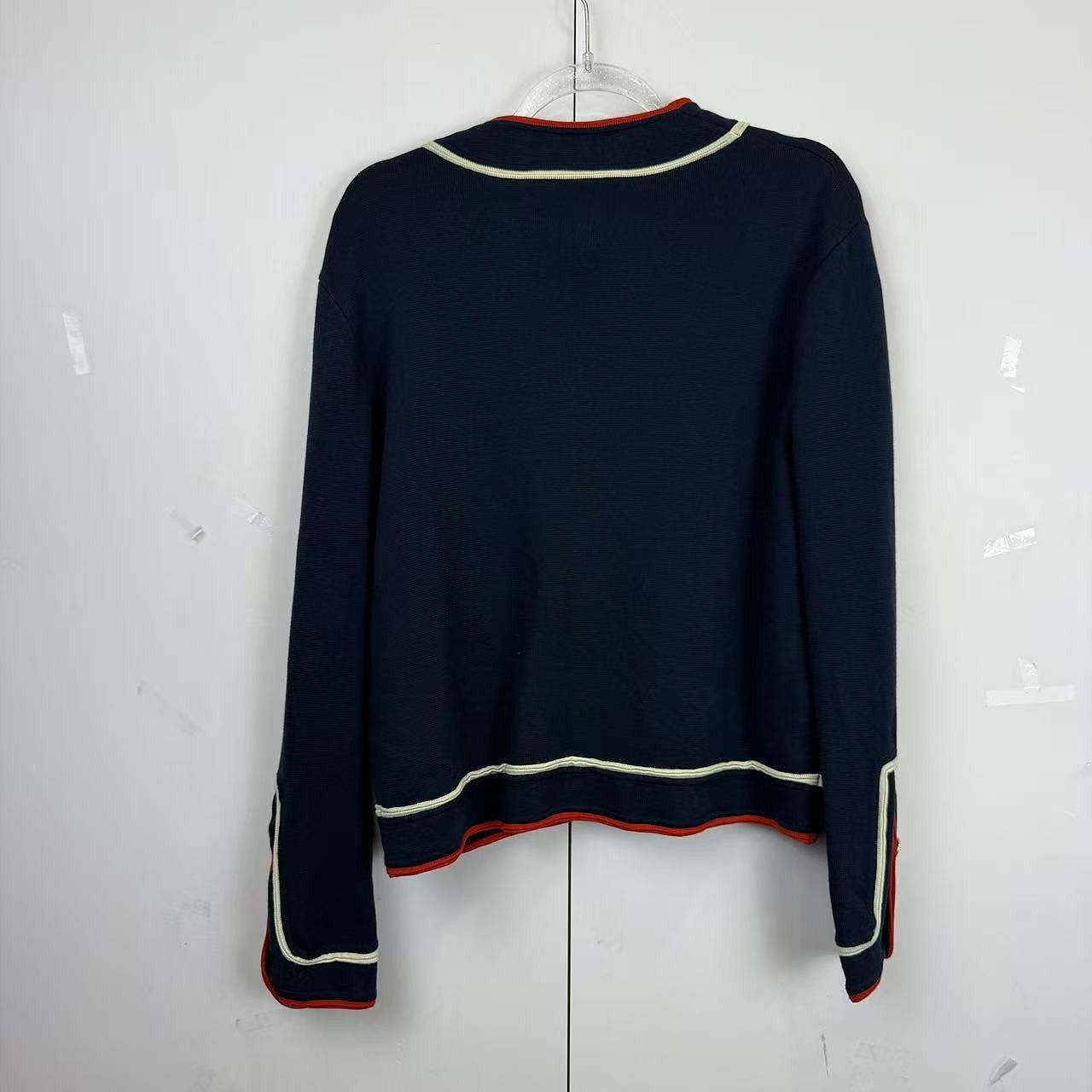Gucci Gucci Navy Cotton Silk Cardigan Size XS Size XS / US 0-2 / IT 36-38 - 2 Thumbnail
