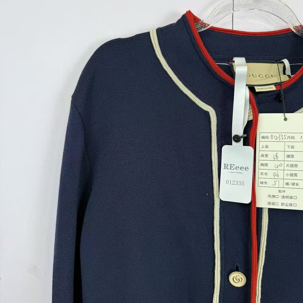 Gucci Gucci Navy Cotton Silk Cardigan Size XS Size XS / US 0-2 / IT 36-38 - 7 Thumbnail