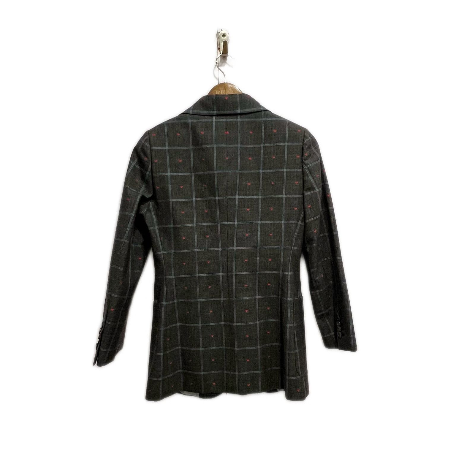 Gucci Gucci Heart Embroidered Check Blazer Size 38 Size XS / US 0-2 / IT 36-38 - 2 Thumbnail