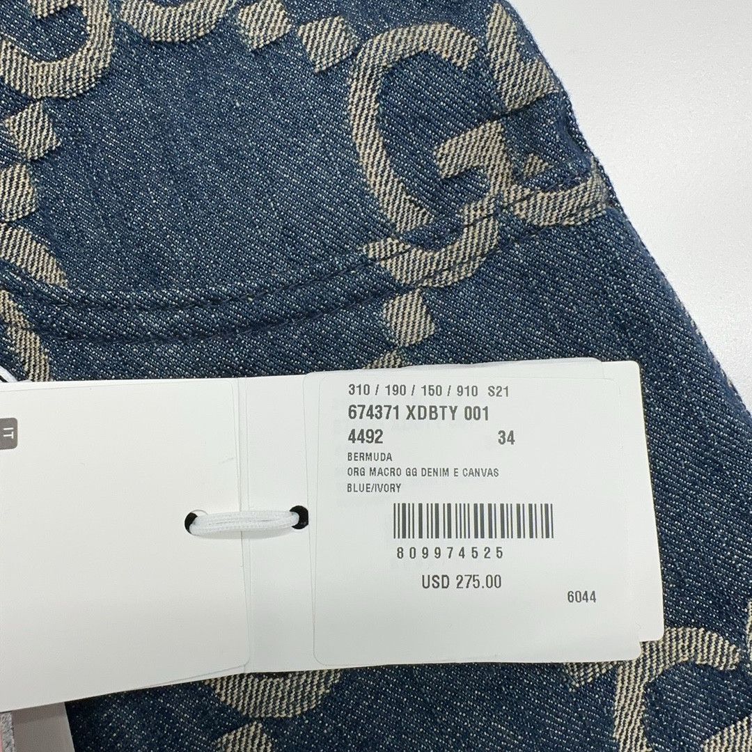 Gucci Gucci GG Monogram Denim Shorts Size 34 Size 24" / US 00 / IT 34 - 5 Thumbnail