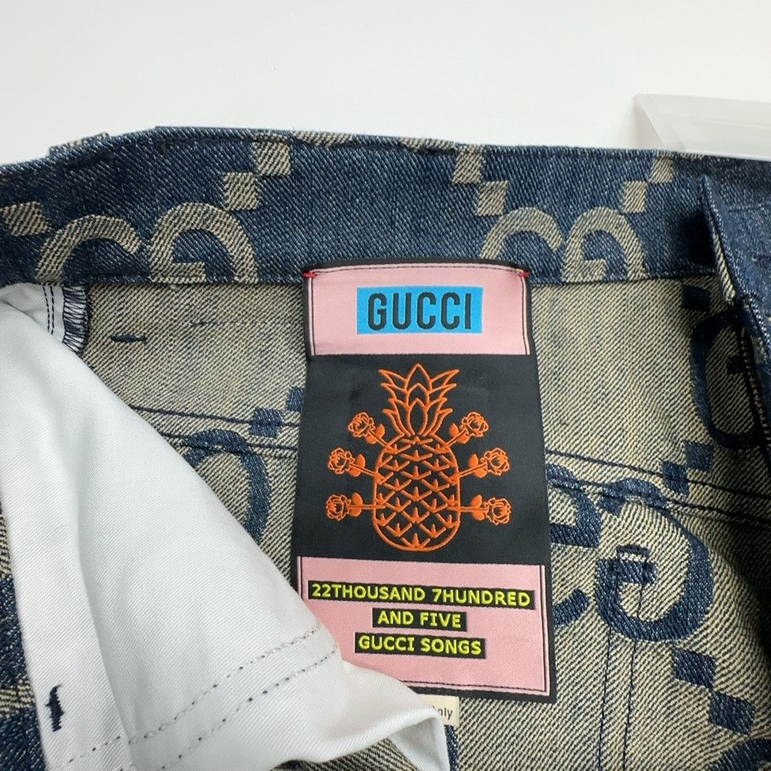 Gucci Gucci GG Monogram Denim Shorts Size 34 Size 24" / US 00 / IT 34 - 3 Thumbnail