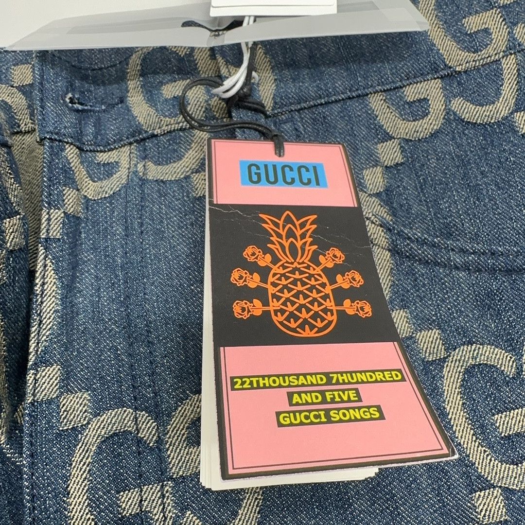Gucci Gucci GG Monogram Denim Shorts Size 34 Size 24" / US 00 / IT 34 - 4 Thumbnail