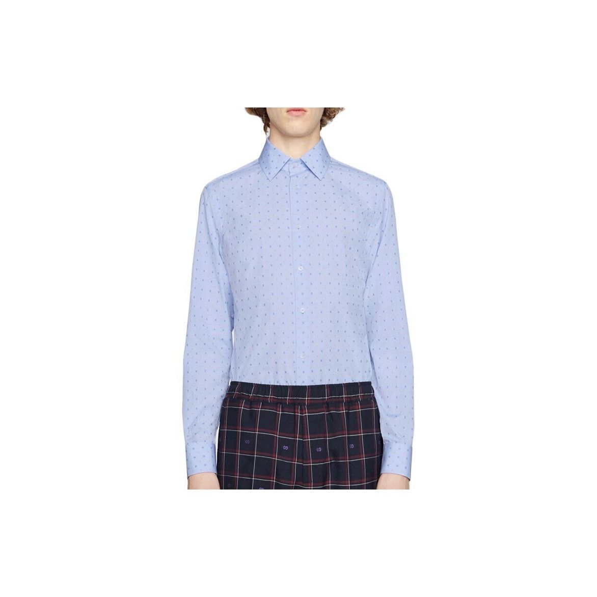 Gucci Gucci G Dot Pattern Button Up Shirt US L Size US L / EU 52-54 / 3 - 6 Thumbnail