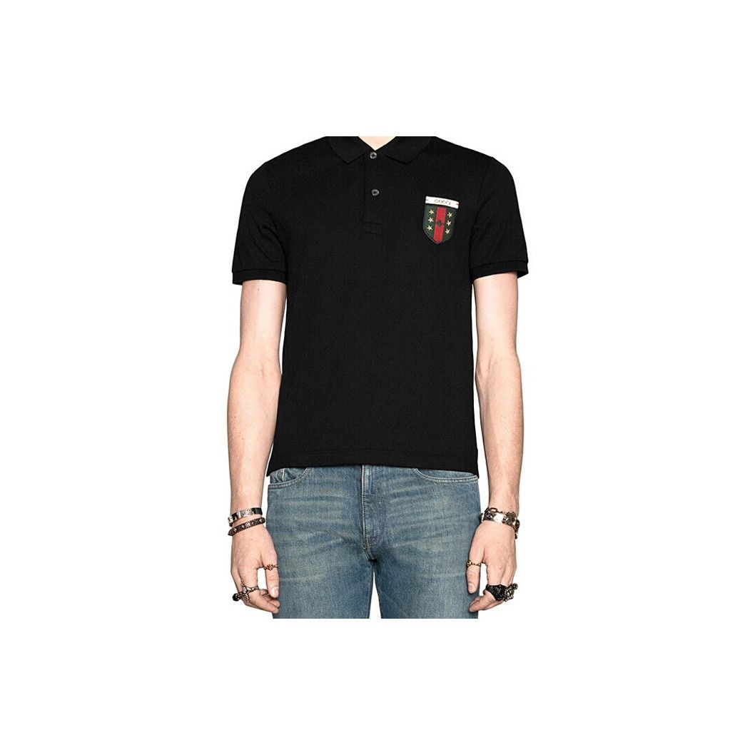 Gucci Gucci Crest Patch Polo Shirt Size XL Size US XL / EU 56 / 4 - 10 Thumbnail