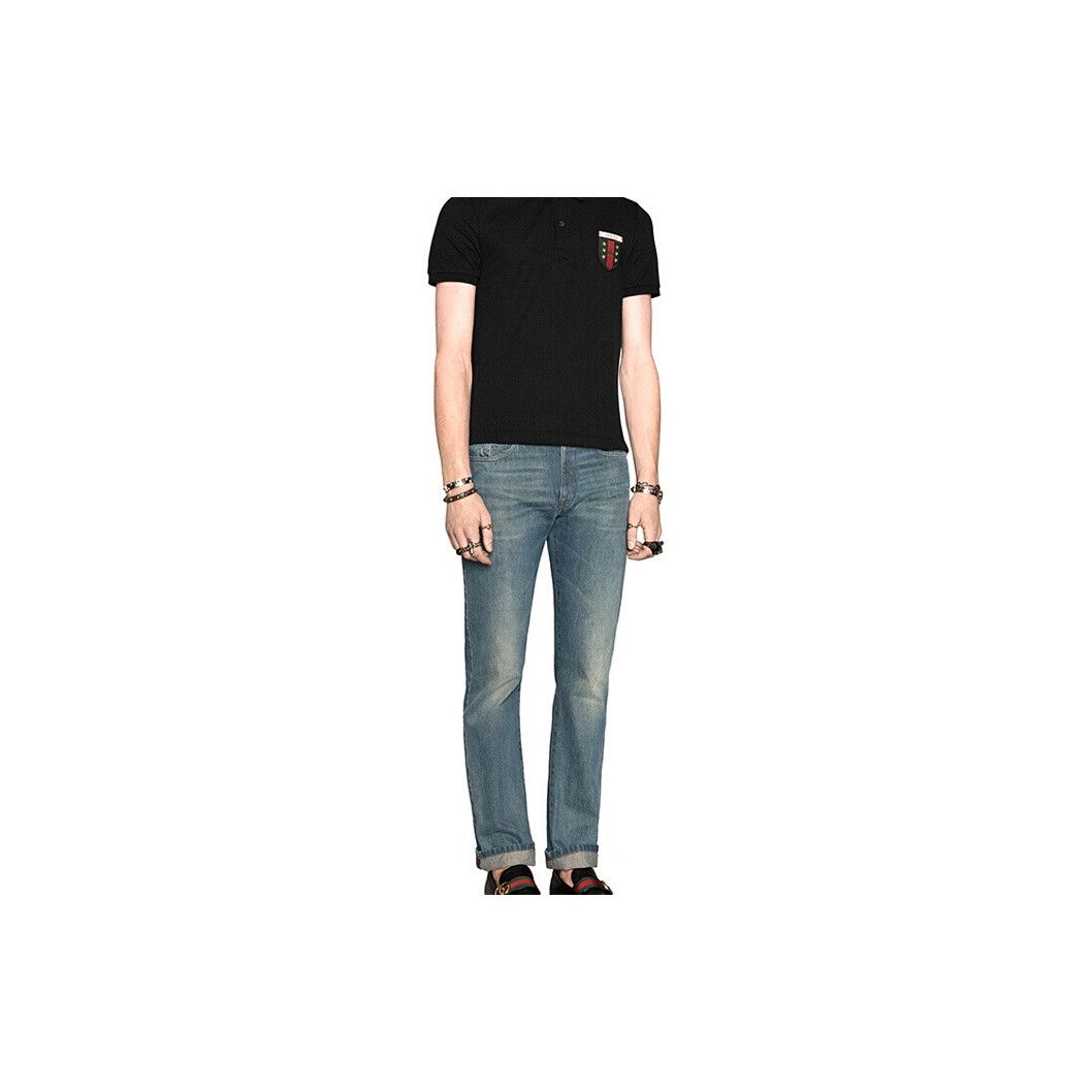 Gucci Gucci Crest Patch Polo Shirt Size XL Size US XL / EU 56 / 4 - 9 Thumbnail