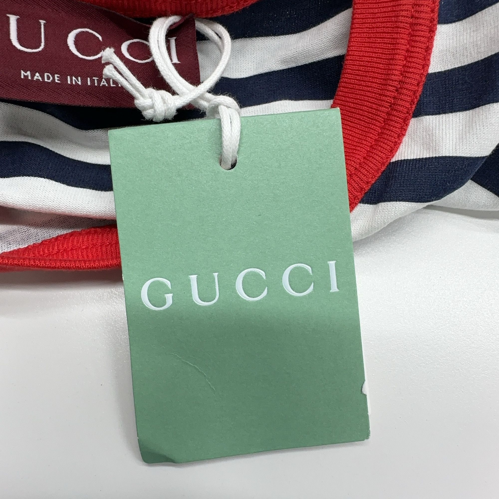 Gucci Gucci Striped Logo T-Shirt Size S Size US S / EU 44-46 / 1 - 6 Thumbnail