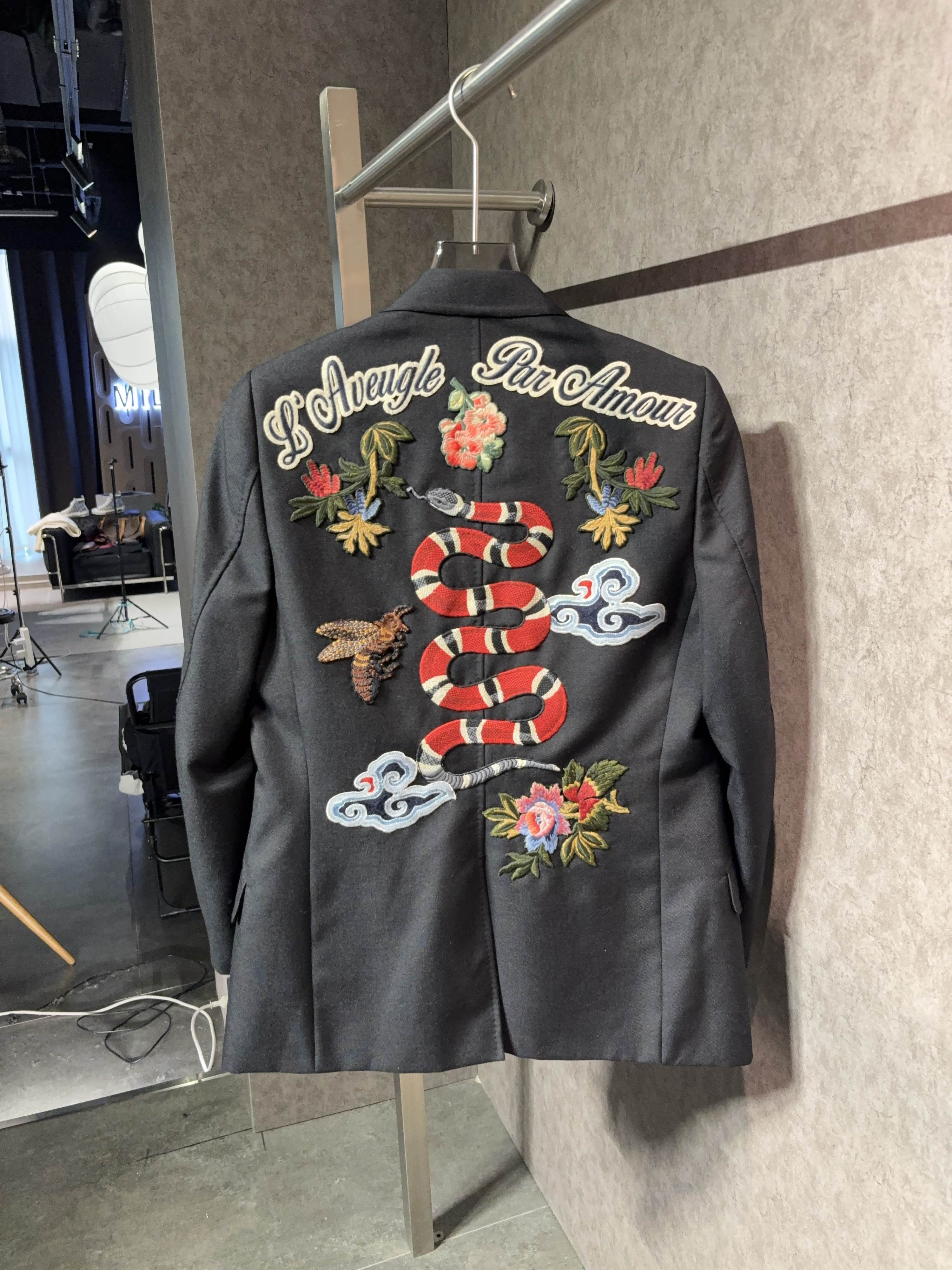 Gucci Gucci L'Aveugle Par Amour Embroidery Blazer Size 36R Size 36R - 2 Thumbnail