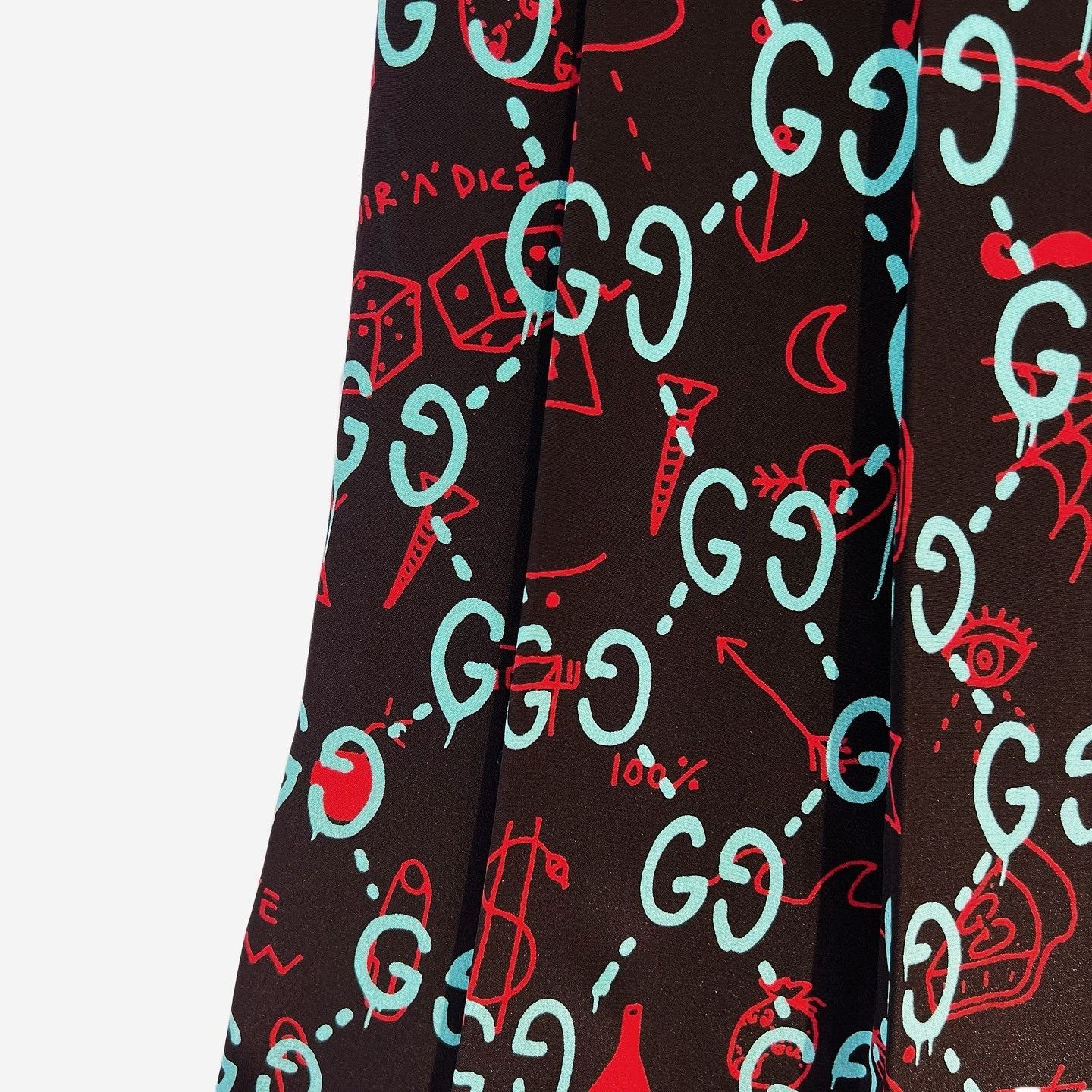 Gucci Gucci Graffiti Logo Graphic Midi Skirt Size 40 Size 27" / US 4 / IT 40 - 6 Thumbnail