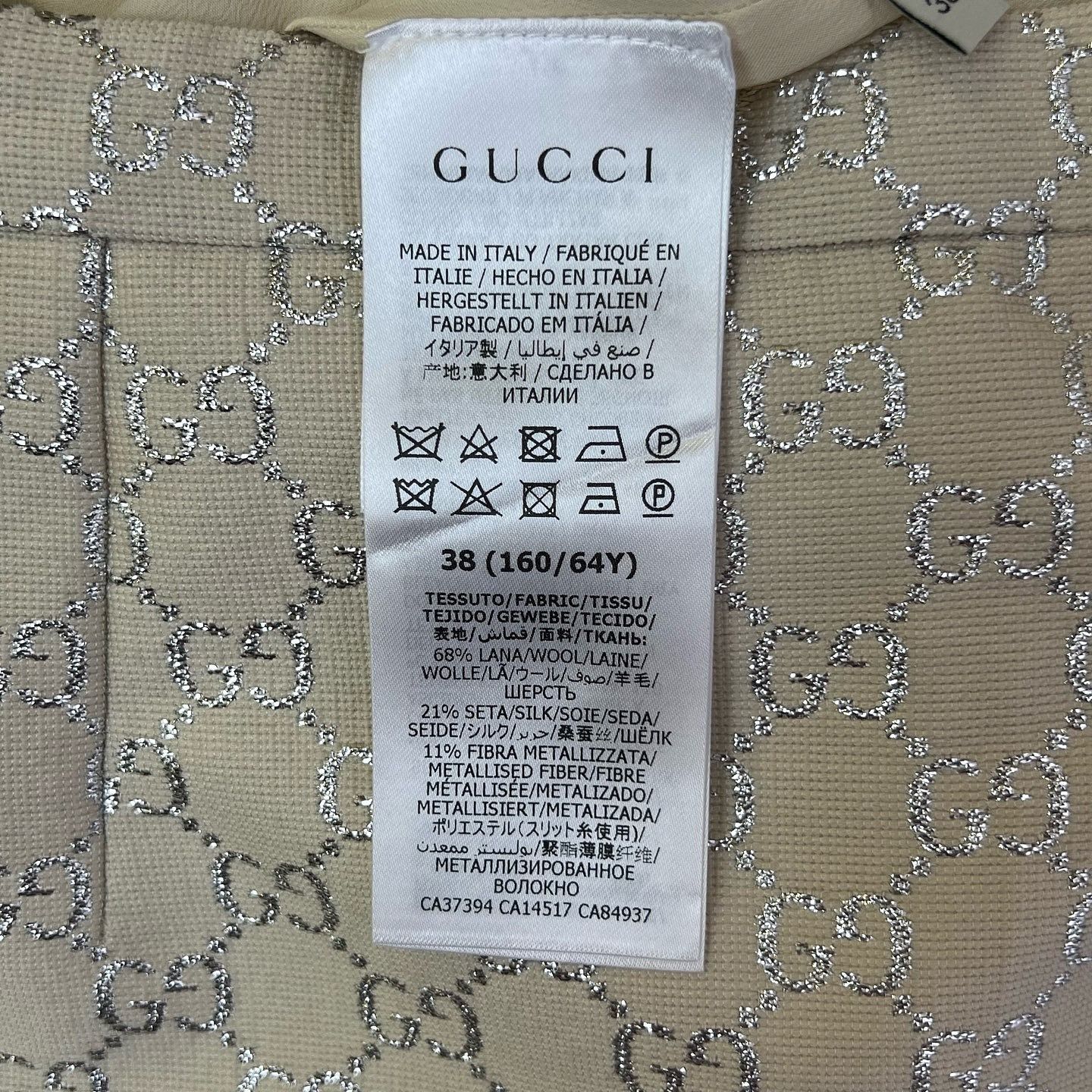 Gucci Gucci GG Logo Wool Silk Mini Skirt IT 38 Size 26" / US 2 / IT 38 - 4 Thumbnail