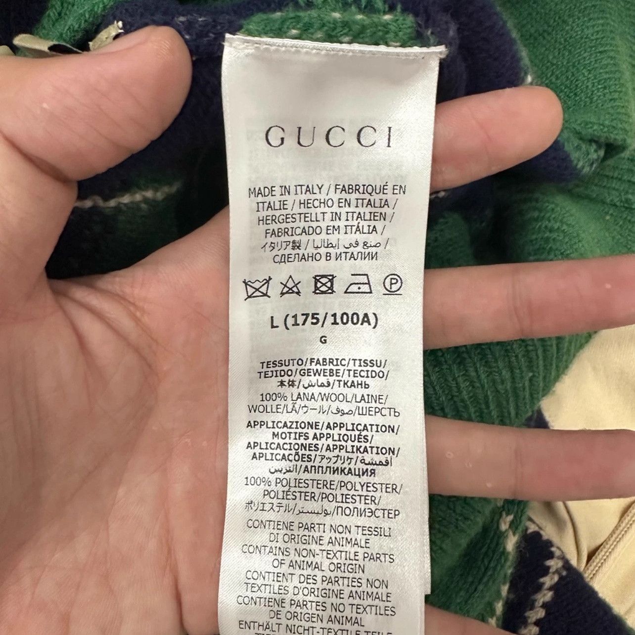 Gucci Gucci Argyle Knit Cardigan Size L Size US L / EU 52-54 / 3 - 4 Thumbnail