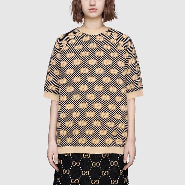 Gucci Gucci GG Stripe Short Sleeve Knit Sweater Size M Size M / US 6-8 / IT 42-44 - 9 Thumbnail