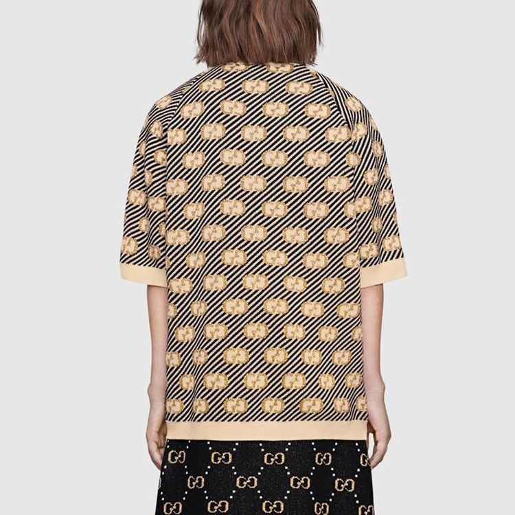 Gucci Gucci GG Stripe Short Sleeve Knit Sweater Size M Size M / US 6-8 / IT 42-44 - 10 Thumbnail
