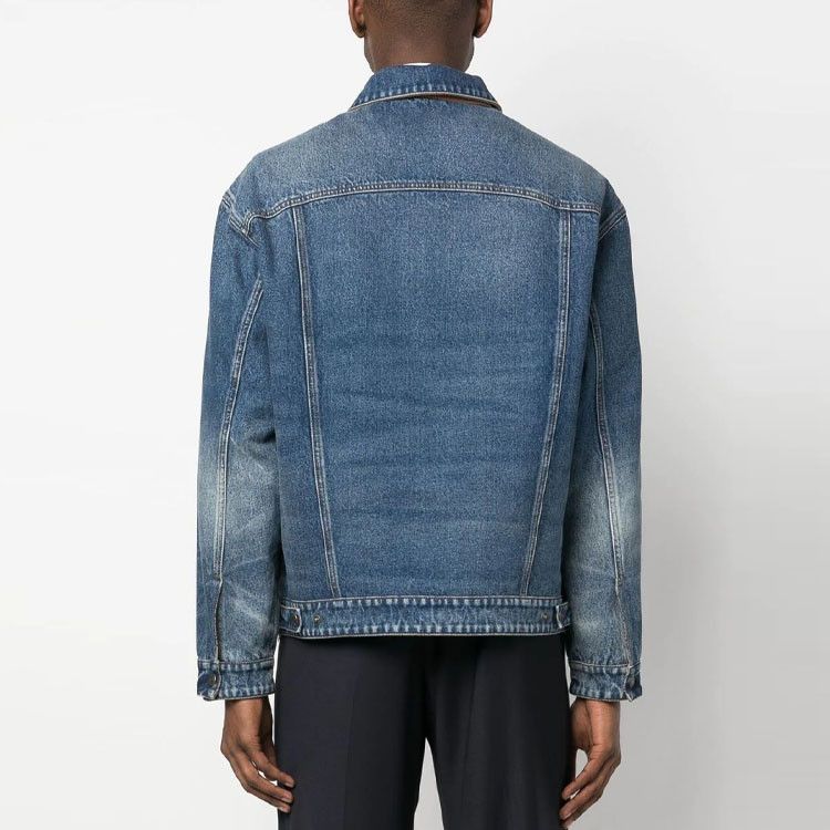 Gucci Gucci Logo Leather Patch Denim Jacket Size L Size US L / EU 52-54 / 3 - 6 Thumbnail