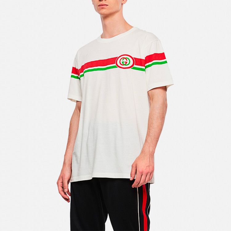 Gucci Gucci Interlocking G Stripe T-Shirt Size M Size US M / EU 48-50 / 2 - 8 Thumbnail