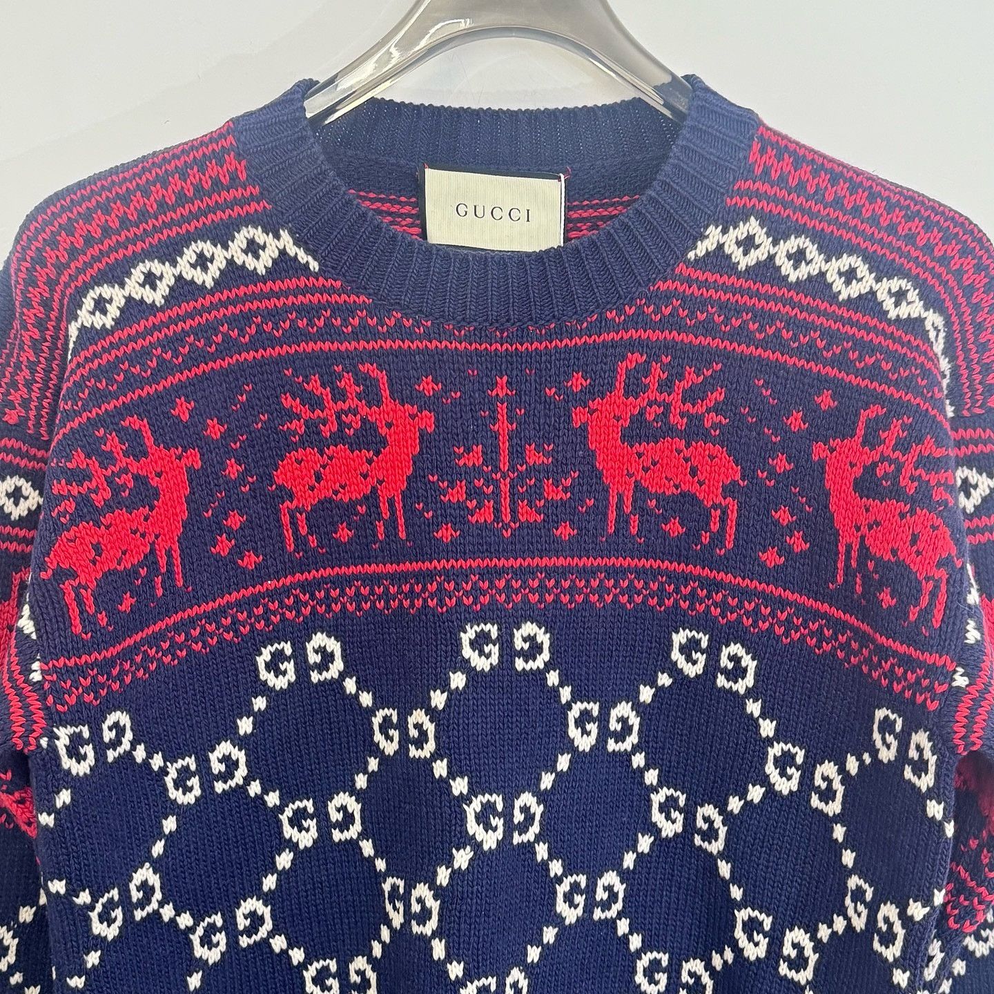 Gucci Gucci GG Reindeer Wool Sweater Size M Size US M / EU 48-50 / 2 - 5 Thumbnail