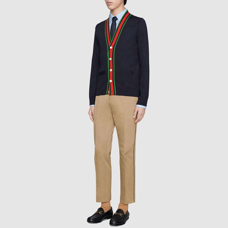 Gucci Gucci Web Trim Cardigan Size XXL Size US XXL / EU 58 / 5 - 6 Thumbnail