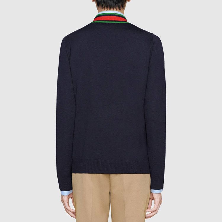 Gucci Gucci Web Trim Cardigan Size XXL Size US XXL / EU 58 / 5 - 8 Thumbnail