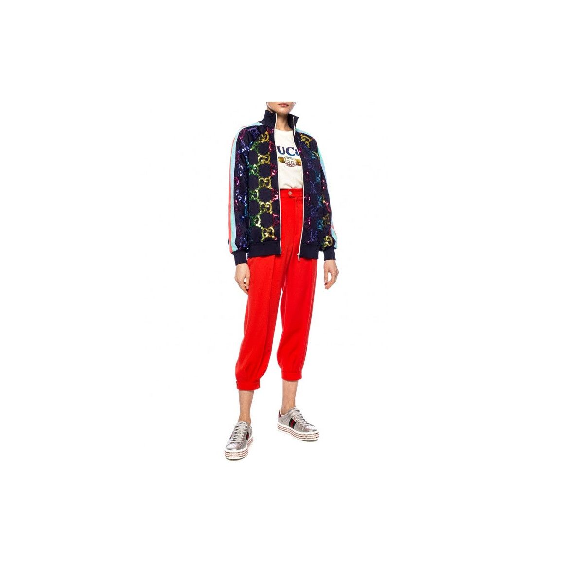 Gucci Gucci GG Sequin Logo Track Jacket M Size M / US 6-8 / IT 42-44 - 13 Thumbnail
