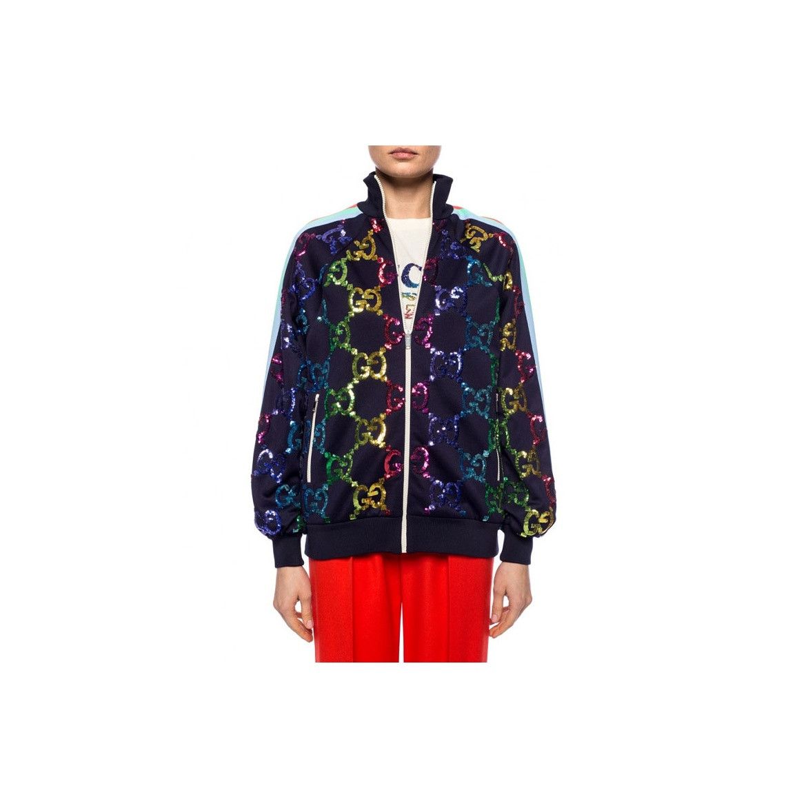 Gucci Gucci GG Sequin Logo Track Jacket M Size M / US 6-8 / IT 42-44 - 14 Thumbnail